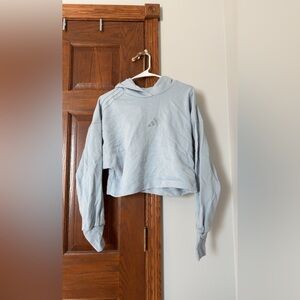 Adidas Sky Blue Cropped Sweatshirt